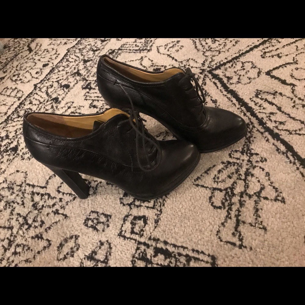 Nine West sizzle lace up oxford heels booties 8 - Picture 2 of 7